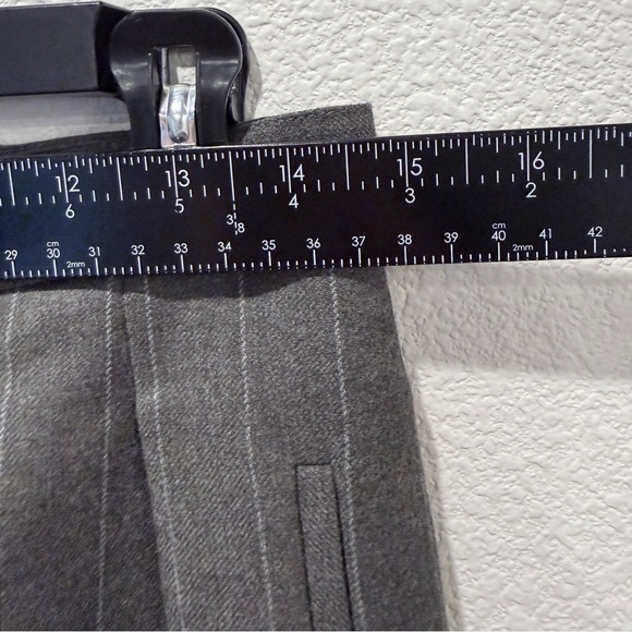 Lauren Ralph Lauren 100% Wool Pinstripe Pleated Trousers Size 10 | Old Money - Picture 8 of 9